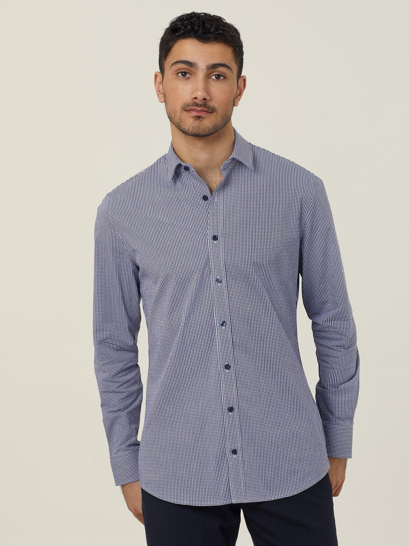 Mens Plain L/S Slim Shirt | CATJDF