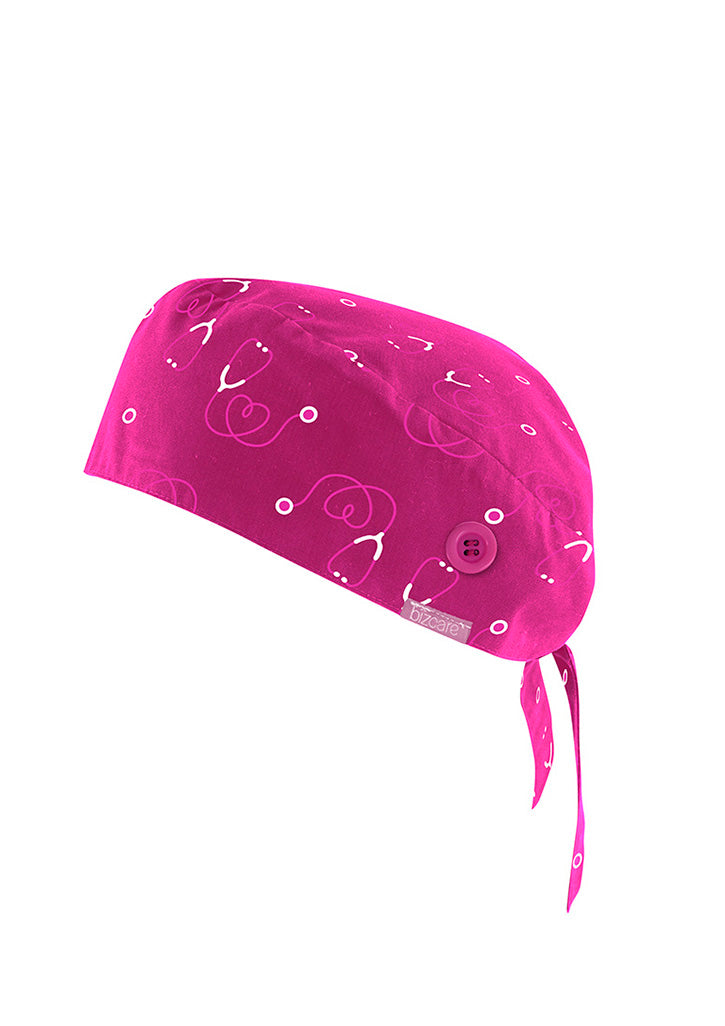 Unisex Pink Printed Scrub Cap | CSC246U