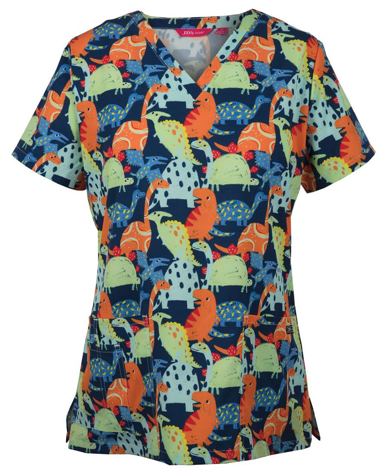 Ladies Scrub Top Printed | 4STP1