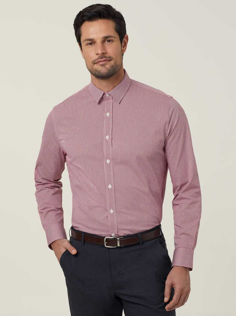 Mens Plain L/S Slim Shirt | CATJDF