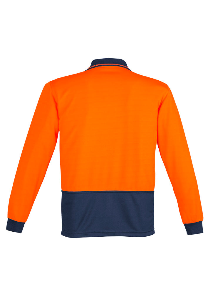 Unisex Hi Vis Basic Spliced Long Sleeve Polo | ZH232