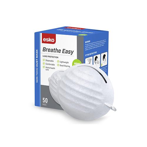 Esko | BreatheEasy Nuisance Dust Mask | Carton of 20 Boxes