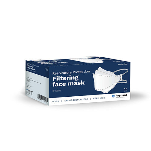 Reynard P2 ThreeFold FFP2 Filtering Face Mask Box of 20 (3 piece) — First Aid Plus Limited