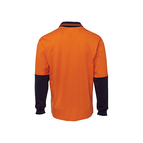 Hi Vis Long Sleeve Cotton Polo | 6CPHL