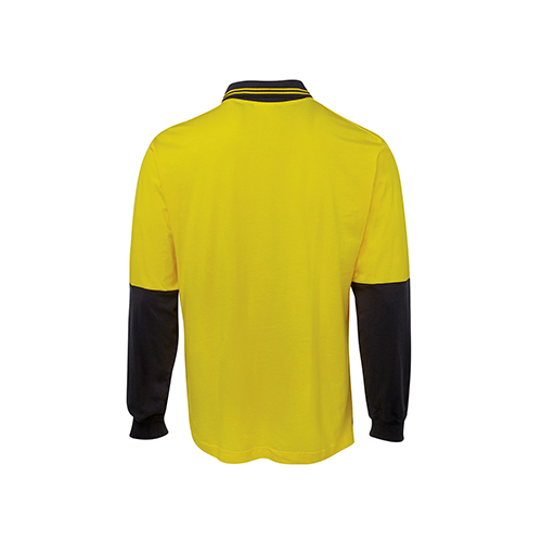 Hi Vis Long Sleeve Cotton Polo | 6CPHL