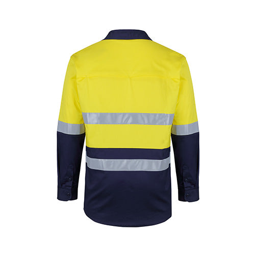 Hi Vis (D+N) L/S Stretch Work Shirt with tape | 6DSWL