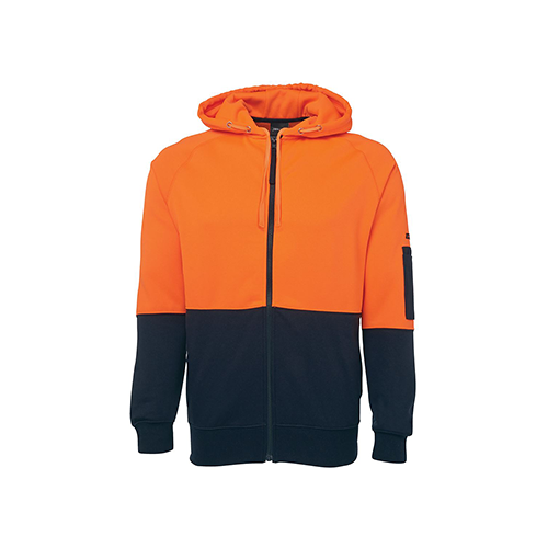 Hi Vis Full Zip Fleece Hoodie | 6HVH
