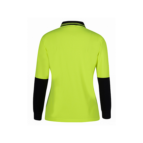 Womens Hi Vis Long Sleeve Comfort Polo | 6LHCL