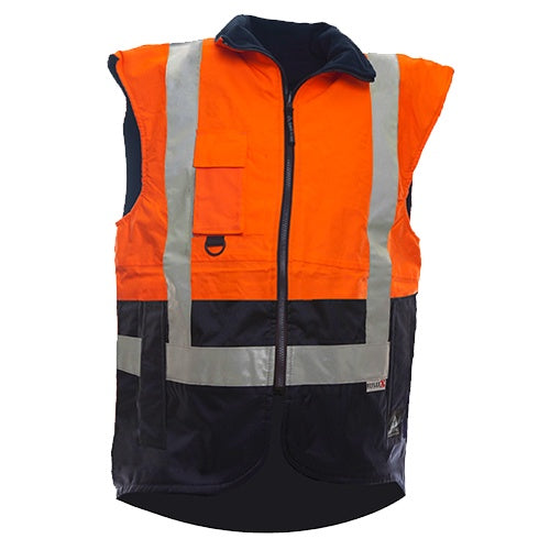 Essentials Orange/Navy PU Coated Vest DN | 801052