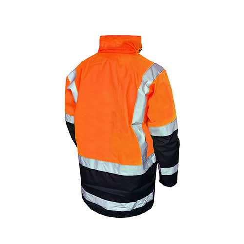 Safe-T-Tec | Orange/Navy Essentials Waterproof Jacket DN | 801059