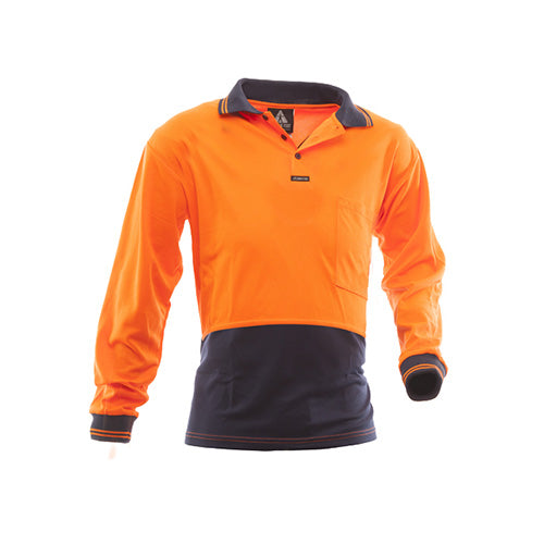 Orange/Navy 170gsm Microfiber DO Polo | 801086