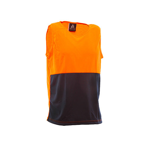 Orange/Navy Singlet 170gsm Microfiber Polyester DO | 801097