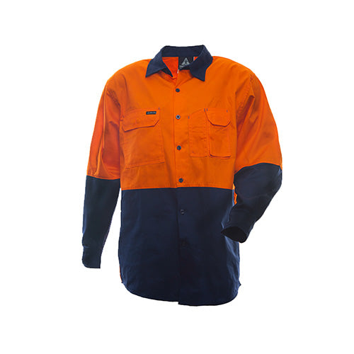 Safe-T-Tec | Orange/Navy 170gsm Cotton DO Shirt | 801131