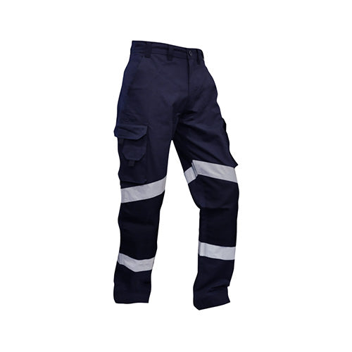 Safe-T-Tec | Navy Ripstop Pants 220gsm Cotton Hi Vis | 801251