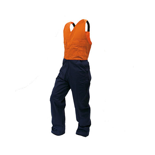 Safe-T-Tec | Orange/Navy Bib Overalls 300gsm Cotton | 820001
