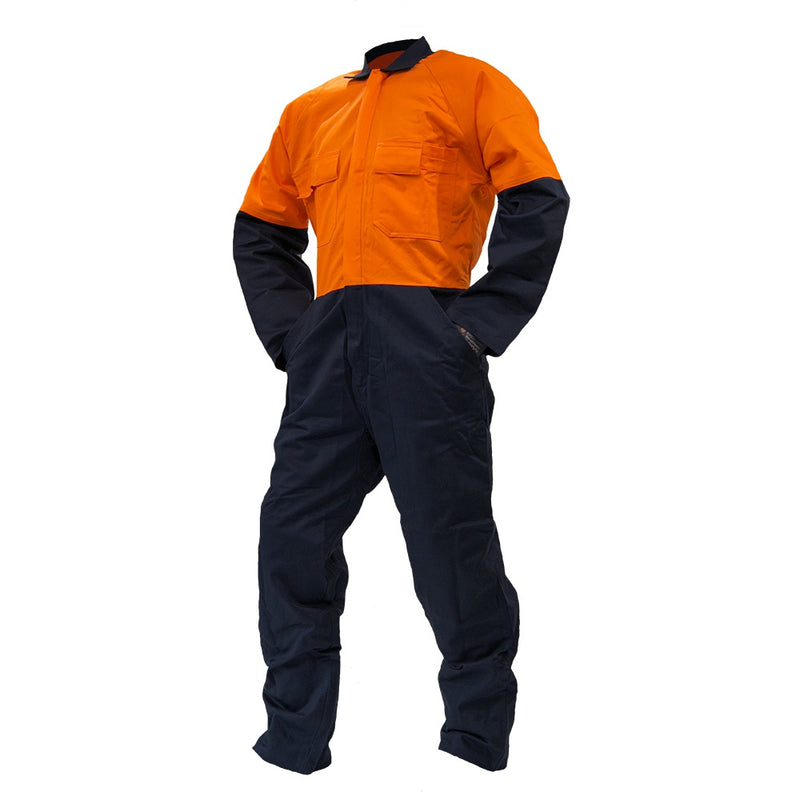 200gsm RIPSTOP Cotton DO Orange/Navy Overalls | 820012