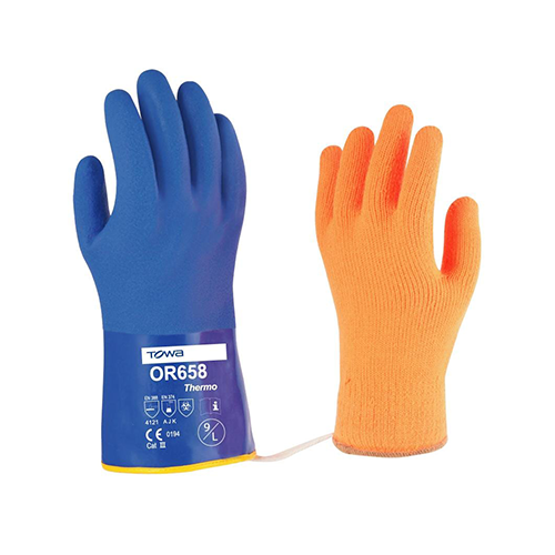 Esko | Towa Blue Thermal PVC Gloves | Carton of 120 Pairs