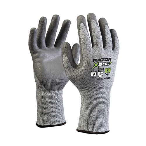 Esko | Razor Plus X500+ Cut 5 PU Dip Gloves | Carton of 120 Pairs