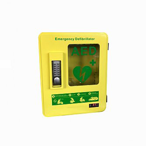 AED Outdoor Cabinet Yellow with Heating System