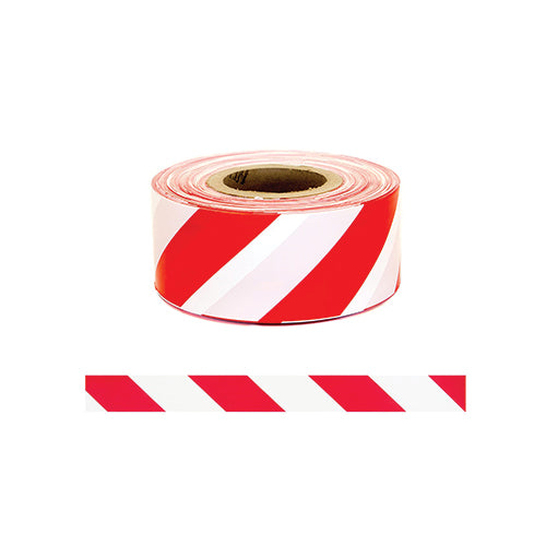 Esko | Diagonal Red/White Stripe Barrier Warning Tape