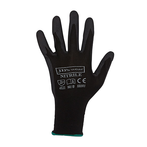 JBs Wear | Black Nitrile Breathable Glove | 12 Pack | 8R001
