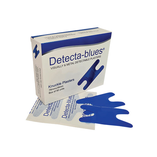 Detecta-Blues | Blue Metal Detectable Large Knuckle | Box of 50