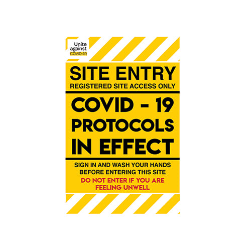 Covid-19 Staff only entry sign | 300 x 450 Coreflute Board