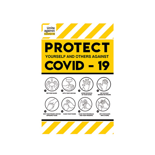 Covid-19 Wash your hands sign | 300 x 450 Coreflute Board