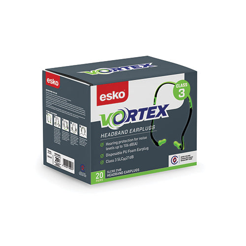 Esko | Vortex Class 3 Headband Earplugs | Carton of 10 Boxes