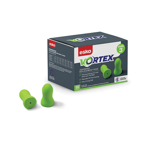 Vortex Replacement Headband Earplugs Pods | Carton of 10 Boxes