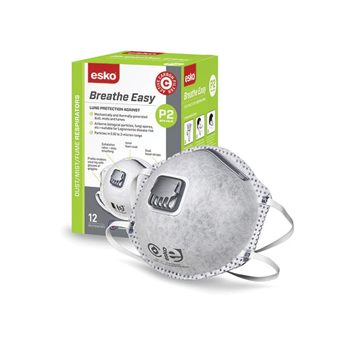 BreatheEasy P2 Valved Mask with Carbon Filter | Carton of 20 Boxes