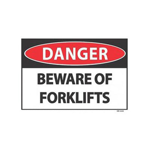Danger Beware of Forklifts Sign | 340mm x 240mm