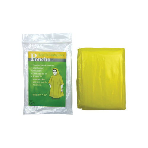 Disposable Yellow Plastic Emergency Poncho