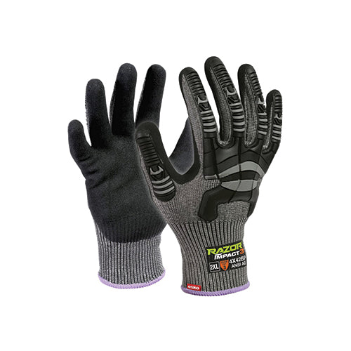 Razor Impact 3 Grey Glove | Carton of 72 Pairs | E483