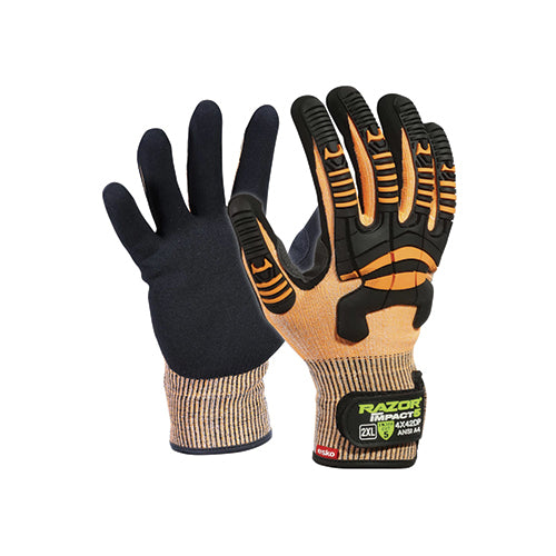 Razor Impact 5 Orange Glove | Carton of 72 Pairs | E484