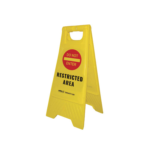 Restricted Area Do Not Enter Floor Sign