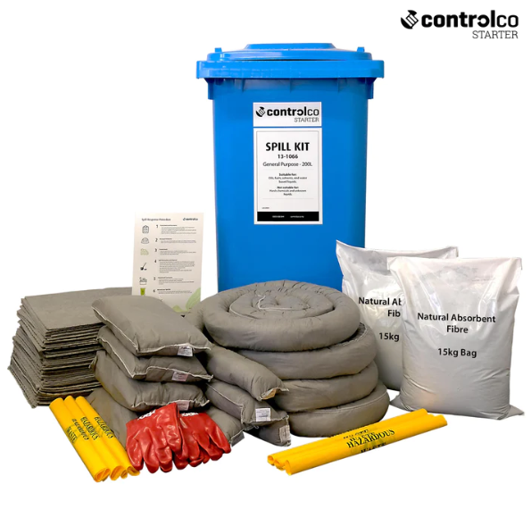 Controlco General Purpose Starter Spill Kit | 200L — First Aid Plus ...