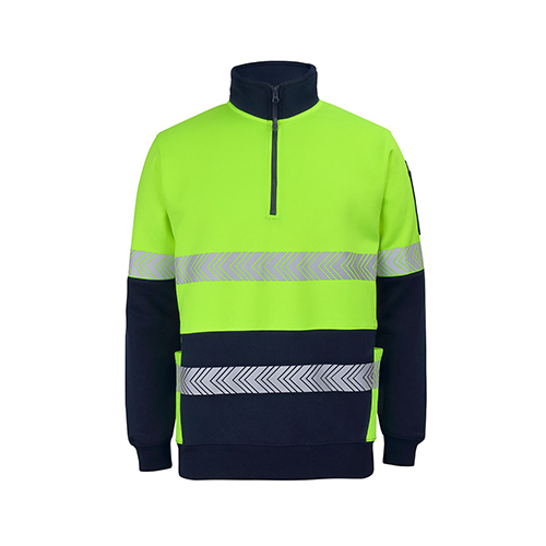 Hi Vis 330g 1/2 Zip Seg Tape Fleece | 6DPS
