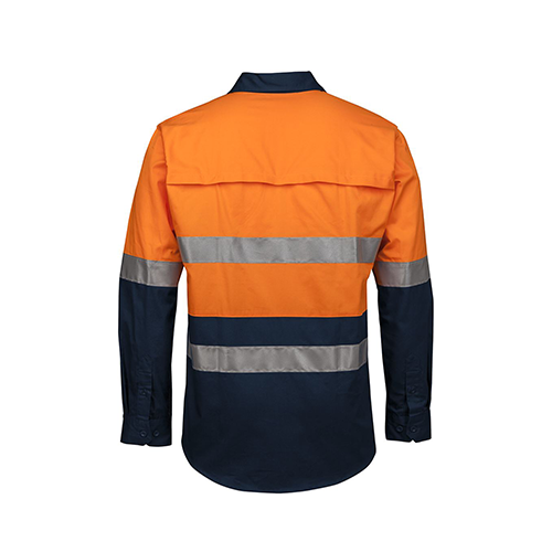 Hi Vis Day & Night Close Front Long Sleeve 150g Shirt | 6HWCS