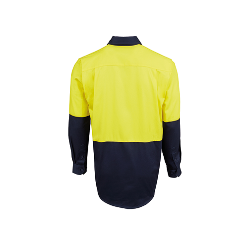 Hi Vis Long Sleeve 190g Close Front Shirt | 6HVCF