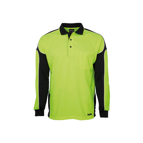 Hi Vis Long Sleeve Arm Panel Polo | 6AP4L