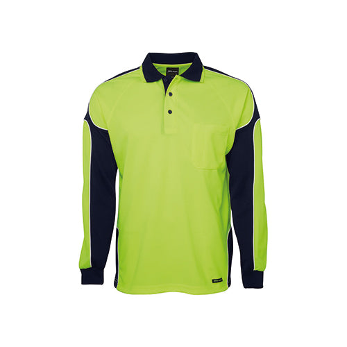 Hi Vis Long Sleeve Arm Panel Polo | 6AP4L