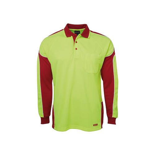 Hi Vis Long Sleeve Arm Panel Polo | 6AP4L