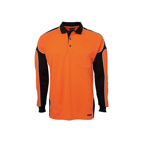 Hi Vis Long Sleeve Arm Panel Polo | 6AP4L