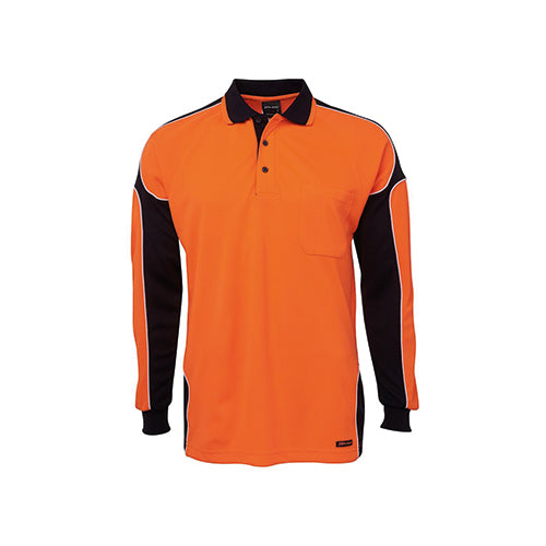 Hi Vis Long Sleeve Arm Panel Polo | 6AP4L