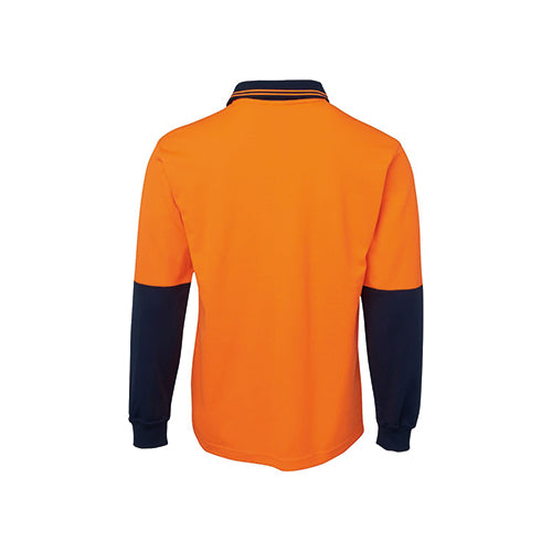 Hi Vis Long Sleeve Cotton Back Polo | 6HPL