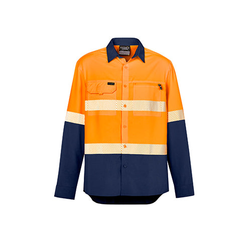 Mens Hi Vis Outdoor Segmented Tape L/S Shirt | ZW470