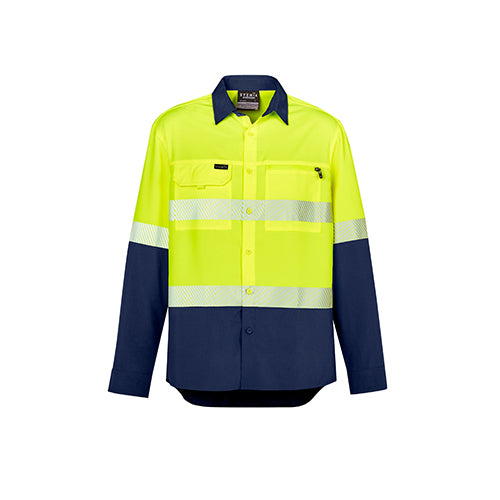 Mens Hi Vis Outdoor Segmented Tape L/S Shirt | ZW470