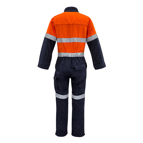 Syzmik Workwear | Mens Orange Flame HRC 2 Hoop Taped Spliced Overall | ZC525