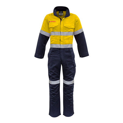 Mens Orange Flame HRC 2 Hoop Taped Spliced Overall | ZC525